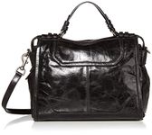 FRYE Women's Mel Satchel Bag, Black, One Size