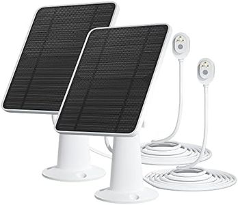 Solar Panel Charger Compatible with Arlo Ultra/Ultra 2/Pro 3/Pro 4/Pro 3 Floodlight Security Camera, 5V 4W Solar Panels Charging IP65 Weatherproof with 3M Charging Cable Adjustable Wall Mount (2 Pack)