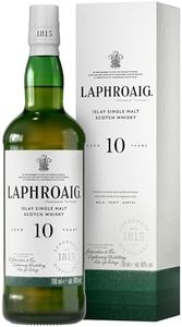 Laphroaig 10 Year Old Scotch | Islay Single Malt Whisky | Peated | Smoky, Salty and Sweet | 40% ABV | 70 cl