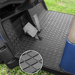 RIZINKART Golf Cart Floor Mat for Yamaha Drive2,Customize Non-Slip Full Coverage Liner Replacement Fits to Yamaha Drive 2(2017-2023) & UMAX Rally 4x4 Models, Durable Natural Rubber Mats for Easy Clean