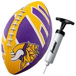 Franklin Sports NFL Minnesota Vikings Football - Youth Football - Mini 8.5" Rubber Football - Perfect for Kids - Team Logos and Colors!, Gray, 70153F07Z