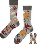 TODO Colours Funny Socks with Motif - Multicoloured, Colourful, Crazy for the Joy of Life, tea socks, 8-10 US