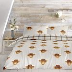 Fusion - Highland Cow - Easy Care Duvet Cover Set -3 pieces, King Bed Size in Ochre