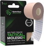 Hiking and Running Thin Moleskin for Blisters. 2023 DEKA Fit World Champion & Spartan Elite Ultra Champion's Choice of Moleskin for Feet. 2477 Square Centimeters of Super Adhesive Mole Skin Tape.