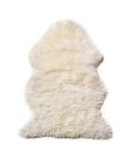 Natural Icelandic sheepskin rugs (Ivory white) 2*3 Ft -Includes Rug Brush- Living Room & Bedroom Fluffy Area Rug, Nursery Rug, Throw Rug, Stroller cover, Pet Rug Bedside Mat (Peau de mouton Véritable)