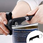 AvryLuky Safe Cut Manual Can Opener, Smooth Edge Can Opener - Can Opener Handheld with Soft Grips, Ergonomic Smooth Edge, Food Grade Stainless Steel Cutting Can Opener for Kitchen & Restaurant