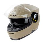 Steelbird SBH-40 ISI Certified Full Face Helmet for Men and Women with Inner Smoke Sun Shield (Medium 580 MM, Matt Desert Storm)