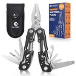 14-in-1 Multitool with Safety Locking, Professional Stainless Steel Multitool Pliers Pocket Knife, Bottle Opener, Screwdriver with Nylon Sheath ，Apply to Survival,Camping, Hunting and Hiking