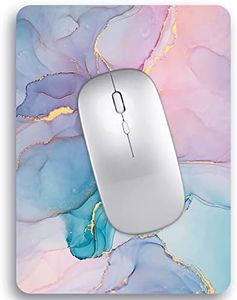 Small Mouse Pad 6 x 8 Inch, Audimi Mini Mouse Pad Ultra Thick for Laptop Wireless Mouse Home Office Travel, Portable & Washable (Colorful Marble)