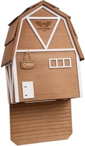 Big Bat Box - Big Bat Barn 3 Chamber, Compact Bat House for Outside - Artificial Roost Kit for Wall-Mount - Bat Houses for Backyards