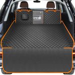 Car Dog Cargo Cover Cargo Liner, Sonlogiftev Trunk Mat for Dogs with Side Flaps Hammock Water Resistant Nonslip Dog Seat Cover Cargo Area Protector Scratchproof for SUVs Sedans Vans