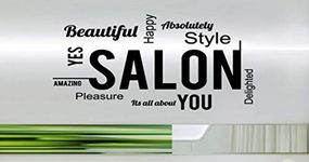 LYOMAN® Stickers Salon Best of Hair Salon Positive Words Collage Wall Salon Wall Sticckers Art Vinyl Sticker Beauty of Stickers Salon