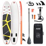 SUDOO 10FT 3M Inflatable Stand Up Paddle Board SUP Board 6” Thick Surfboard Lightweight Non-Slip EVA Deck SUP Package Complete Kit for All Skill Beginners Adults Fishing Yoga Surfing