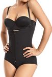 Leonisa Women's Slimming Braless Body Shaper in Classic Panty Shapewear Full Slip, Black, XXL