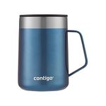 Contigo Streeterville Desk Mug, insulated coffee mug with stainless steel handle, coffee to go mug with lid, keeps coffee and tea warm for up to 5 hours, ideal for office & home, 410 ml