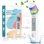 Nasal Aspirator Baby, Unique Leak-Proof Design, IPX7 Waterproof Electric Preschool Automatic Cleaner, Baby Nose Sucker Baby with 3 Silicone Tips, Adjustable 5 Levels Suction, Music Soothing Function