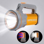 High Power Rechargeable LED Spotlight Flashlight Large Capacity Long Lasting,Super Bright Long Range Searchlight High 6000 Lumens,Side Camping Lantern