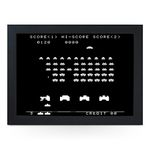 Portable Lap Desk Tray (Space Invaders) Handmade Wooden Frame, Beanbag Cushioned Bottom | Computers, Laptops, Meals, Food | L0192 Black