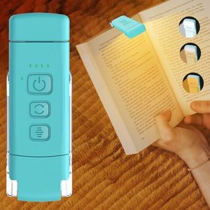 LUOLED Reading Light, Book Lights for Reading in Bed, Rechargeable Reading Lamp with 2 Timing Modes, 3 Color Modes & 5 Brightness Dimmable, Great Gifts for Kids, Nighttime Readers(Blue), BL101B