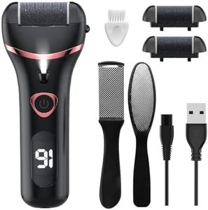 HANNEA® Electric Callus Remover for Feet, with 3Pcs Grinding Head & Pedicure Tools, Pedicure Electric Scrubber Rough Callus Remover Rechargeable Heel Scrubber Callus Remover for Heels