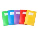 Oxford A4 Exercise Books, 80 Pages, Pack of 5, Assorted Colours, 8 mm Ruled and Margin, Premium