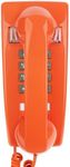 Sangyn Retro Wall Phones for Landline with Loud Mechanical Ringing Vintage Wall Mount Phone with Volume Adjustable Old Fashioned Corded Telephone for Kitchen Home School Hotel Office, Orange