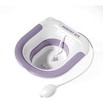 Sitz Bath - Steam Seat Over The Toilet Foldable Sitz Bath Basin for Soaking by Seat for The Toilet- Perineal Bath for Hemorrhoidal Relief, Pregnant Women, Elderly (Purple)