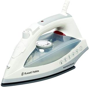 Russell Hobbs Rapid Steam Iron, RHC902, With Steam Burst and Continuous Steam, 280ml Tank, Non-Stick Ceramic Soleplate, Suitable For All Fabrics - White