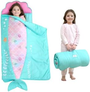 Cloele Toddler Nap Mat for Toddler Girls Age 3-7,Mermaids Sleep Mat,53x21in