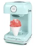 Nostalgia Snow Cone Shaved Ice Machine - Retro Table-Top Slushie Machine - Includes 1 Reusable Plastic Cup - Aqua