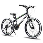 JOYSTAR Lubbock 20 Inch Kids Bike for Boys & Girls Ages 7-10 Years 20" Hardtail Mountain Bikes for Kids with Steel Frame and 7-Speed Drivetrain with Kickstand 20 inch Bicycle Black