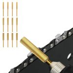 Serplex® 12Pcs Chainsaw Sharpener Bits Titanium Plated High Hardness Sharpening Attachments for Chainsaw Chain 4/4.8/5.5mm Dia Coarse Emery Sharpening Bits for Electric Power Tools Rotary Tools