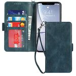 ELTEKER Phone Case for iPhone XR Wallet Case,[RFID Blocking] Premium Leather Credit Card Holder Magnetic Flip Kickstand Wallet Case for iPhone XR -Blue