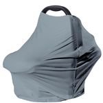 Nursing Cover for Car Seat Cover Baby - Multi-use Breastfeeding Cover Carseat Canopy Cover (neutral grey)