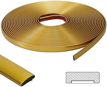 ZOWZOW Peel and Stick Molding Trim, Flexible Wall Trim Molding Self Adhesive, Waterproof Molding Trim for Wall Tile Edges, Kitchen backsplash, Floor, Mirrior Frame Decor Matte Gold