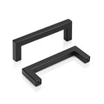 PinLin 20 Pack Cabinet Handles Hole Centre Stainless Steel Cupboard Handles Black Kitchen Door Handles Furniture Hardware T Bar Drawer Pulls, Hole Centre 102mm