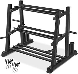 Dumbbell Rack, Bongkim Dumbbell Set with Rack Stand, Dumbbells Weights Rack for Home Gym, Weight Rack for Dumbbells, Kettlebells, and Weight Plates 1100LBS