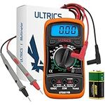 ULTRICS Digital Multimeter, Voltmeter Ammeter Ohmmeter Circuit Checker with Backlight LCD Test Leads, Portable Multi Tester Measures OHM AC DC Voltage Current Resistance Continuity Diodes Transistor