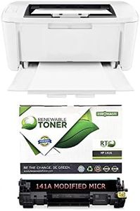 RT M110we Wireless Monochrome Laser Check Printer Bundle with 1 Modified 141A MICR Ink Toner Cartridge for Printing Business and Personal Checks (2 Items)