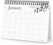 Cabbrix Small Desk Calendar 2025-2026, 18 Months Standing Flip Desktop Calendar from January 2025 to June 2026, 8" x 6" Aesthetic Monthly Stand Up Calendar with To Do List and Stickers for Home Office School