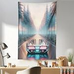 Ambesonne Retrowave Tapestry, 80's 