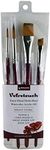 Princeton Velvetouch, Mixed-Media Brushes for Acrylic, Oil, Watercolor Series 3950, 4-Piece Professional Set 100