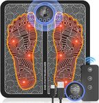 Foot massage pad for neuropathy, electric foot massage pad for plantar fasciitis muscle relaxation, portable and easy to operate, with 8 modes and 19 levels of sports muscle foot massage, suitable for a variety of scenes