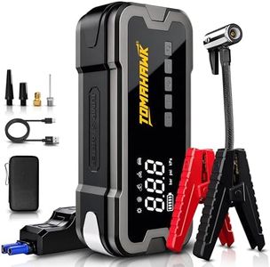 TOMAHAWK JST-4045 Heavy-Duty Jump Starter with Air Compressor | 2000A (4000A Peak) | 12000mAh Fast Charging PowerBank + LED Flashlight | 12 Month Replacement Guarantee