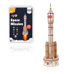Pludo Space Mission STEM Kit for Kids 11–14, DIY Satellite Rocket Science Kit, Rocket STEM Kit Model for Learning Launch Mechanism, Space Concepts & Engineering Activity Grade 6–8
