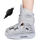 Inflatable Walking Boot, Air Cam Walker Fracture Boot, Short Walker Brace Breathable Walking Boot Orthopaedic Boot Gray (M)