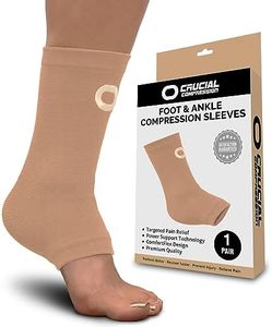 Ankle Brace Compression Sleeve for Men & Women (1 Pair) - Best Ankle Support Braces for Pain Relief, Injury Recovery, Swelling, Sprain, Achilles Tendon Support, Heel Spur, Plantar Fasciitis Foot Sock