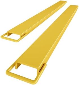 GARVEE Forklift Extensions, 84" Length 4.5" Width Fork Extensions for Forklifts, Heavy Duty Steel Forklift Attachment, 1 Pair Pallet Fork Extensions, Yellow