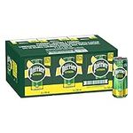 Perrier Lemon Carbonated Natural Spring Water with Natural Flavour, No Calories, No Sweeteners, No Sodium, 330ml, Pack of 24 Cans