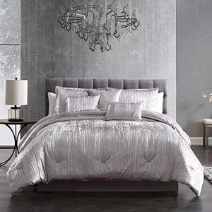 Riverbrook Home Turin Comforter Set, King, Silver, 7 Piece Set